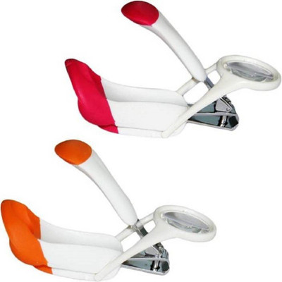 

Babique Nail Clipper with Magnifier (Red,Orange)