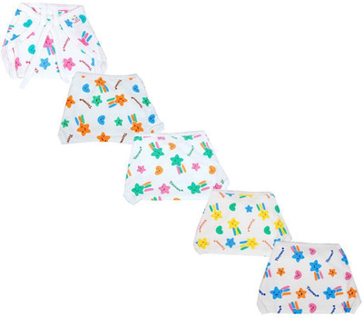 

Guru Kripa Baby Products New Born Baby Cotton Hosiery Padded Premium Quality U Shape Nappies, Nadi , Langot Washable Reusable Cotton Diaper Nappy Baby Cozy Wear Assorted Colored Size 0-6 Months to Pack of 5, White