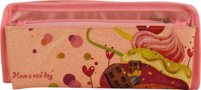 

STYM SPARKLE SPARKLES Art Polyester Pencil Box(Set of 1, Pink)