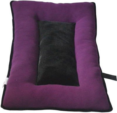 

Comfy MFPHBBK-PRL-XXL XXL Pet Bed(German Fleece Fabric HQ PolyFill Filled Foldable Dog/Cat Bed With Handle Black/Purple-XXL (24X38"))