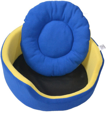 

Comfy MRDSBlu-Yel-L L Pet Bed(German Fleece Fabric HQ Foam Filled Dual Side Reversible Dog/Cat Bed Yellow/Blue-L (26x26x9"))