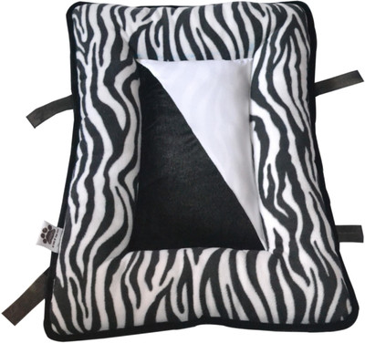 

Comfy MFPHBZeb-XL XL Pet Bed(German Fleece Fabric HQ PolyFill Filled Foldable Dog/Cat Bed With Handle Zebra-XL (22X34"))