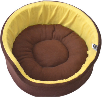

Comfy MRDSYel-BRN-S S Pet Bed(German Fleece Fabric HQ Foam Filled Dual Side Reversible Dog/Cat Bed Yellow/Brown-S (22X22X9"))