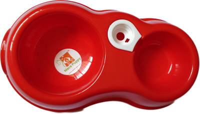 

Mera Puppy Oval Plastic Pet Bowl(300 ml Red)