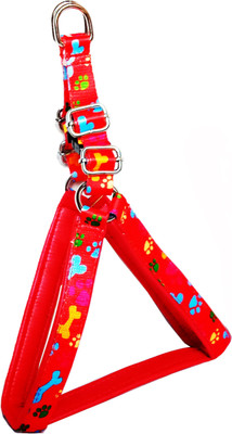 

Petshop7 Printed Fancy Padded Dog Harness Set 0.75 inch -  (Chest Size : 22-25 Inch) Dog Standard Harness(, Red