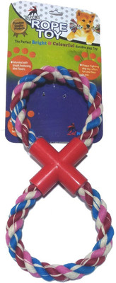 

Super Dog Pull Rope Toy Small Double Ring Cotton, Plastic Tug Toy For Dog