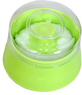 

Guru Kripa Baby Products Unbreakable Opaque New Born Baby Soft Gentle Touch Face Body Talcum Powder Easy To Refill Puff Cosmetic Storage Spong Container Villus Total Hygiene Cylindrical Powder Containe (GREEN)(Green)
