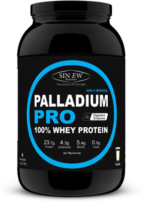 

Sinew Nutrition Palladium Pro Whey Protein with Digestive Enzymes, 1kg (Vanilla Flavour) Whey Protein(1 kg, Vanilla)