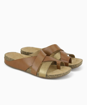 Clarks Women Tan Combi Lea Flats