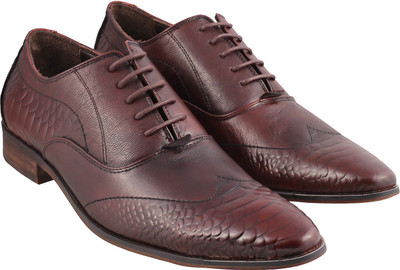 

j.Fontini Premium Lace Up For Men(Maroon, 44;maroon