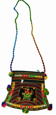 

Arena Fashion & Décor Women Casual Black Cotton Sling Bag