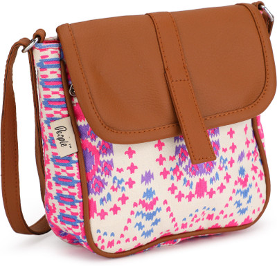 

People Women Casual Multicolor Canvas Sling Bag