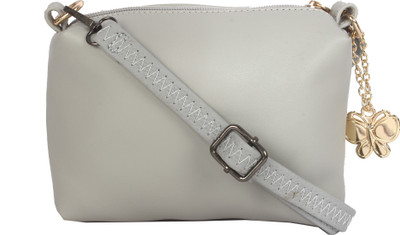 

Butterflies Women Casual Grey PU Sling Bag