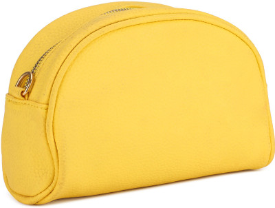

People Women Casual, Evening/Party Yellow PU Sling Bag