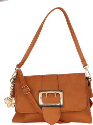 

Butterflies Women Casual Brown PU Sling Bag