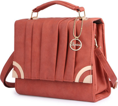 

Elprine Women Casual Red Leatherette Sling Bag