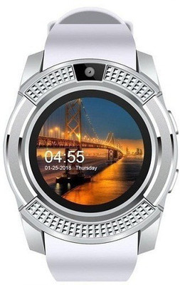 

MI-STS V8 Bluetooth Smartwatch With Sim & Tf Card Support With Apps Like Facebook And Whatsapp Touch Screen Multilanguage Android/Ios Mobile Phone Wrist Watch Phone With Activity Trackers And Fitness Band (Silver Dialar) Smartwatch(Silver Strap Free Size)