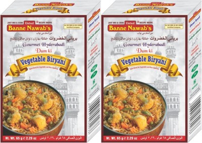 

Ustad Banne Nawab's VEGETABLE BIRYANI - SPICE BLEND FOR VEGETABLE AND RICE CASSEROLE - 2 PACK(2 x 65 g)