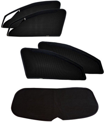 AuTO ADDiCT Side Window, Rear Window Sun Shade For Hyundai Creta(Black)