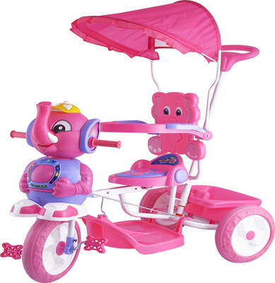 

Oximus Baby Tricycle For Kids With Canopy And Push Handle Tricycle (Pink) best toddler tricycle 2 year old 515PinkTrike Tricycle(Pink)
