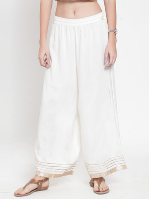 Varanga Regular Fit Women White Trousers