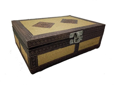 

INDIANHANDICRAFTHUB Decorative Handcrafted Jewellery Storage Organiser Box with Traditional Design Jewellery Box, Makeup Box Vanity Box(Multicolor)