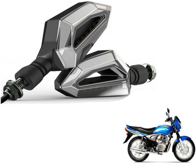 MOCKHE Front, Rear LED Indicator Light for Bajaj(White, Yellow)