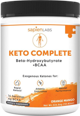 

SAPIEN BODY Keto Diet Supplement - Made in USA - Exogenous Ketones (BHB) + 4g BCAA - Ideal for Ketosis Diet, Fat Burning, Energy, Performance & Focus - Orange Mango Flavor Drink Powder - Sapien Labs(306 g)