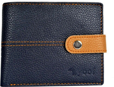 

YOOF Men Blue, Tan Genuine Leather Wallet(6 Card Slots)