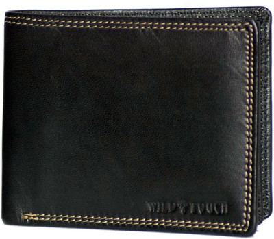 

WildTouch Men Black Genuine Leather Wallet(7 Card Slots)