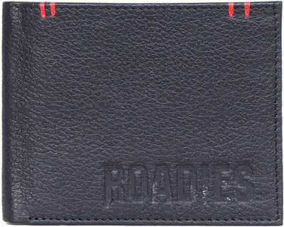 

Roadies Men Black Genuine Leather Wallet(8 Card Slots)