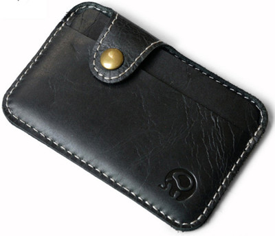 

RKPM Men Brown Genuine Leather Card Holder(2 Card Slots), Black