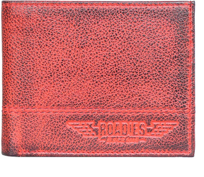

Roadies Men Red Genuine Leather Wallet(6 Card Slots)