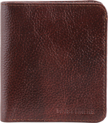 

WAIST LINERS Men Brown Genuine Leather Wallet(8 Card Slots)