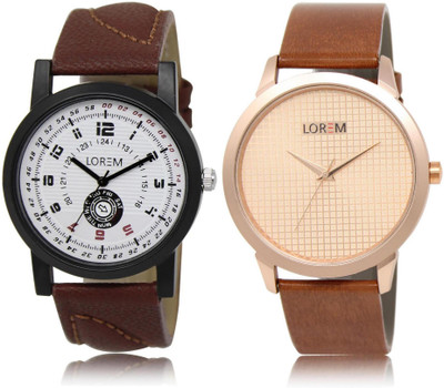 

LOREM Watch-11-34 COMBO Multicolor Round Boy's Leather Watch - For Men
