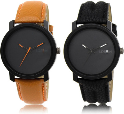 

LOREM FZ-20-21 COMBO Black Round Boy's Leather Watch - For Men