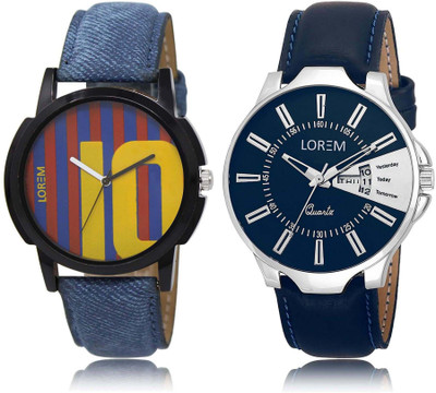 

LOREM WATCH-10-23 Designer Multicolor Round Boy's Leather Watch - For Men