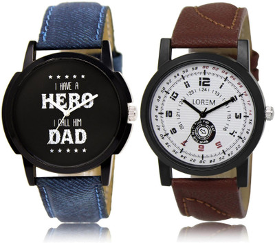 

LOREM FZ-7-11 COMBO Multicolor Round Boy's Leather Watch - For Men