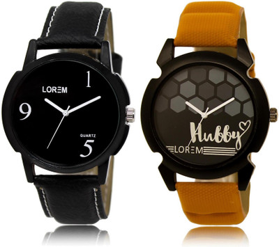 

LOREM FZ-6-32 COMBO Black Round Boy's Leather Watch - For Men
