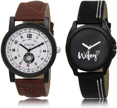 

LOREM watch11-234 COMBO Multicolor Round Boy's & Girl's Leather Watch - For Men
