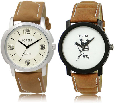 

LOREM SR-16-18 Attractive Multicolor Round Boy's Leather Watch - For Men