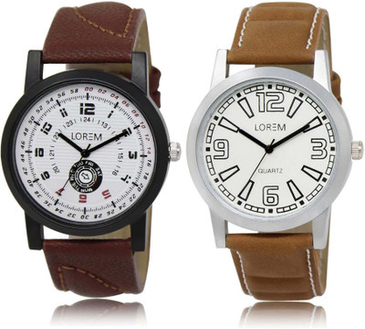 

LOREM Watch-11-15 Designer Multicolor Round Boy's Leather Watch - For Men