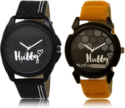 

LOREM watch-31-32 COMBO Black Round Boy's Leather Watch - For Men
