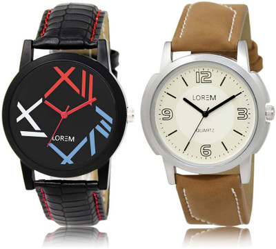 

LOREM Watch-12-16 Designer Multicolor Round Boy's Leather Watch - For Men