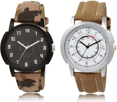 

LOREM watch White & Black Round Boy's Leather Watch - For Men