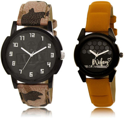 

LOREM SR-3-235 Attractive Black Round Boy's & Girl's Leather Watch - For Men & Women