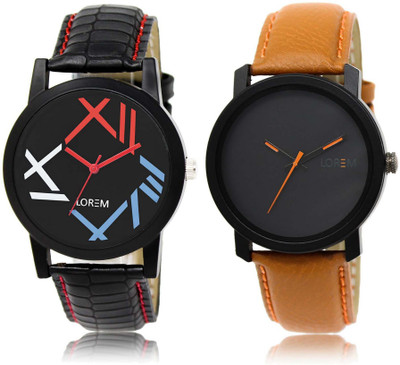 

LOREM watch 12-20 Designer Multicolor Round Boy's Leather Watch - For Men
