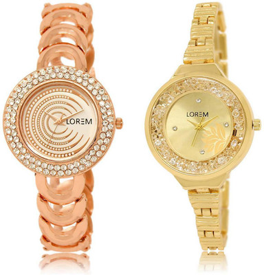 

LOREM OM-202-224 Designer Multicolor Round Girl's Metal Bracelet Watch - For Women
