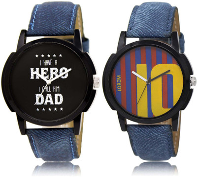 

LOREM SR-7-10 Attractive Multicolor Round Boy's Leather Watch - For Men