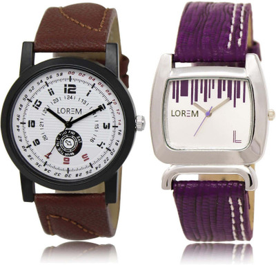 

LOREM watch-11-207 Designer Multicolor Round Boy's & Girl's Leather Watch - For Men & Women